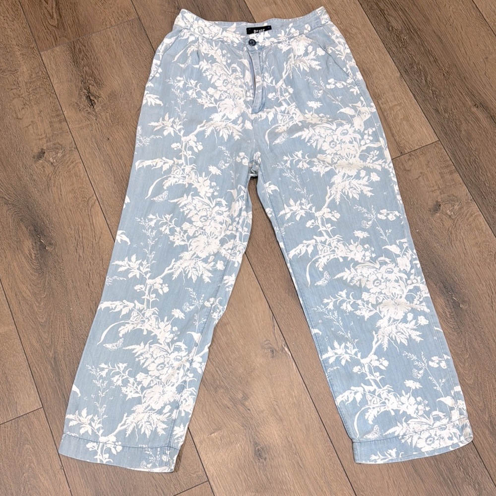 PAIGE Floral Blue and White Women’s Pant